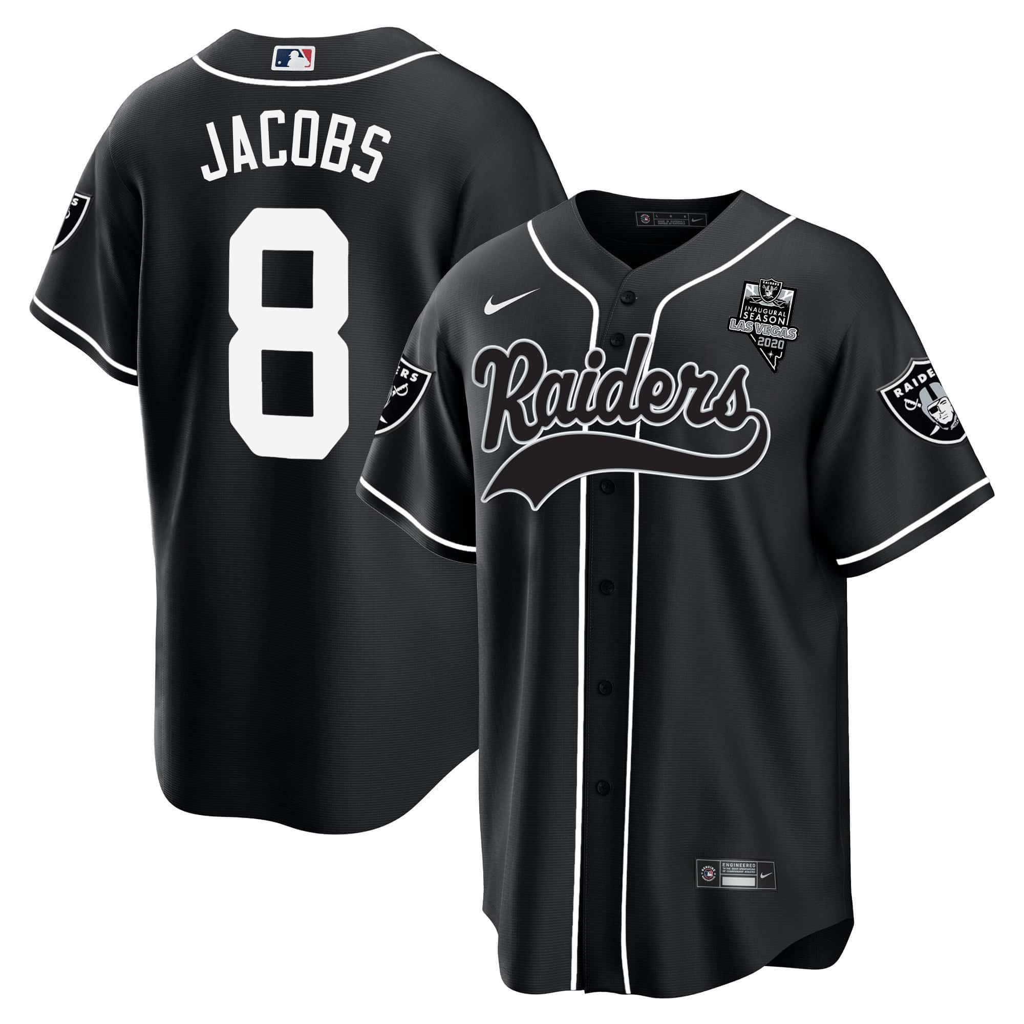 Men Oakland Raiders #8 Jacobs Black 2024 Nike Vapor Baseball NFL Jersey->indianapolis colts->NFL Jersey
